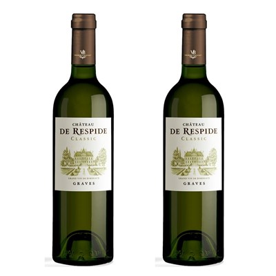 Chateau De Respide Bordeaux Blanc 75cl White Wine Twin Set